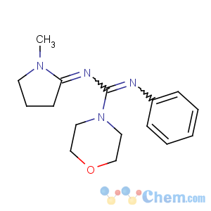 CAS No:75358-37-1 (NE)-N-(1-methylpyrrolidin-2-ylidene)-N'-phenylmorpholine-4-<br />carboximidamide