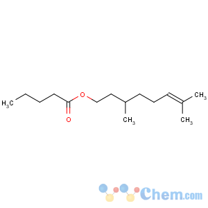 CAS No:7540-53-6 3,7-dimethyloct-6-enyl pentanoate