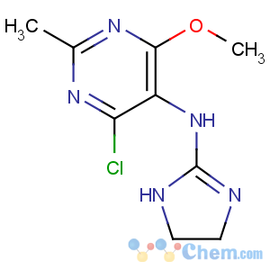CAS No:75438-57-2 4-chloro-N-(4,<br />5-dihydro-1H-imidazol-2-yl)-6-methoxy-2-methylpyrimidin-5-amine