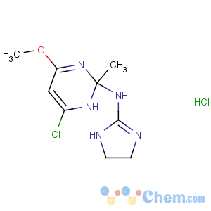 CAS No:75438-58-3 6-chloro-N-(4,<br />5-dihydro-1H-imidazol-2-yl)-4-methoxy-2-methyl-1H-pyrimidin-2-amine