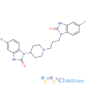 CAS No:75444-64-3 3-[3-[4-(5-chloro-2-oxo-3H-benzimidazol-1-yl)piperidin-1-yl]propyl]-6-<br />fluoro-1H-benzimidazol-2-one