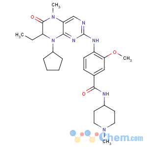 CAS No:755038-02-9 4-[[(7R)-8-cyclopentyl-7-ethyl-5-methyl-6-oxo-7H-pteridin-2-yl]amino]-3-<br />methoxy-N-(1-methylpiperidin-4-yl)benzamide