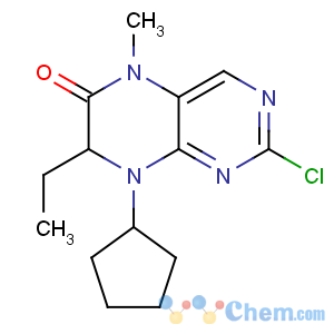 CAS No:755039-55-5 (7R)-2-chloro-8-cyclopentyl-7-ethyl-5-methyl-7H-pteridin-6-one