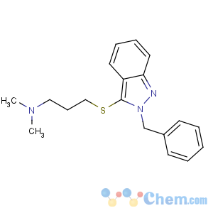 CAS No:75522-73-5 3-(2-benzylindazol-3-yl)sulfanyl-N,N-dimethylpropan-1-amine
