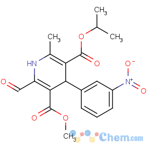 CAS No:75530-60-8 3-O-methyl 5-O-propan-2-yl<br />2-formyl-6-methyl-4-(3-nitrophenyl)-1,4-dihydropyridine-3,<br />5-dicarboxylate
