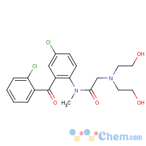 CAS No:75616-02-3 2-[bis(2-hydroxyethyl)amino]-N-[4-chloro-2-(2-chlorobenzoyl)phenyl]-N-<br />methylacetamide