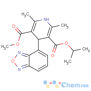 CAS No:75695-93-1 3-O-methyl 5-O-propan-2-yl<br />4-(2,1,3-benzoxadiazol-4-yl)-2,6-dimethyl-1,4-dihydropyridine-3,<br />5-dicarboxylate