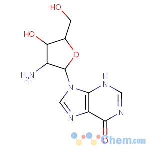 CAS No:75763-51-8 9-[(2R,3R,4S,<br />5R)-3-amino-4-hydroxy-5-(hydroxymethyl)oxolan-2-yl]-3H-purin-6-one