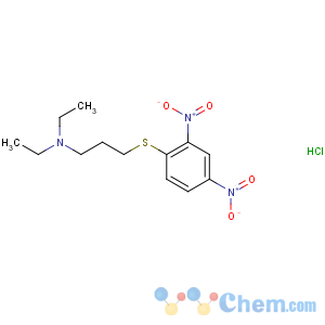 CAS No:7579-63-7 1-Propanamine,3-[(2,4-dinitrophenyl)thio]-N,N-diethyl-, hydrochloride (1:1)