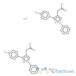 CAS No:75821-71-5 1H-Pyrazole-4-aceticacid, 3-(4-chlorophenyl)-1-phenyl-, calcium salt (2:1)