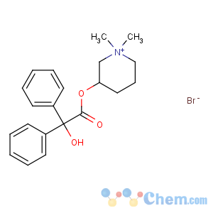 CAS No:76-90-4 (1,1-dimethylpiperidin-1-ium-3-yl) 2-hydroxy-2,2-diphenylacetate