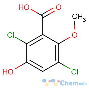 CAS No:7600-50-2 2,5-dichloro-3-hydroxy-6-methoxybenzoic acid