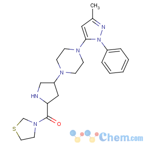 CAS No:760937-92-6 [(2S,<br />4S)-4-[4-(5-methyl-2-phenylpyrazol-3-yl)piperazin-1-yl]pyrrolidin-2-yl]-<br />(1,3-thiazolidin-3-yl)methanone