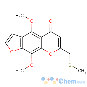 CAS No:76301-19-4 4,9-dimethoxy-7-(methylsulfanylmethyl)furo[3,2-g]chromen-5-one