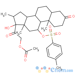 CAS No:7645-58-1 Pregnane-3,20-dione,21-(acetyloxy)-17-hydroxy-16-methyl-11-[[(4-methylphenyl)sulfonyl]oxy]-, (5a,11a,16a)- (9CI)
