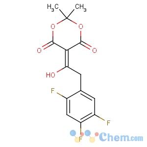 CAS No:764667-64-3 5-[1-hydroxy-2-(2,4,5-trifluorophenyl)ethylidene]-2,2-dimethyl-1,<br />3-dioxane-4,6-dione