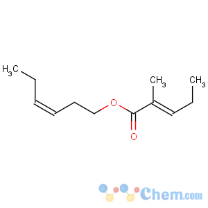 CAS No:76649-17-7 2-Pentenoic acid,2-methyl-, (3Z)-3-hexen-1-yl ester