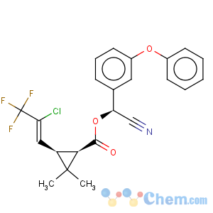 CAS No:76703-62-3 Cyclopropanecarboxylicacid, 3-[(1Z)-2-chloro-3,3,3-trifluoro-1-propen-1-yl]-2,2-dimethyl-,(S)-cyano(3-phenoxyphenyl)methyl ester, (1R,3R)-