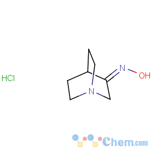 CAS No:76883-37-9 1-Azabicyclo[2.2.2]octan-3-one,oxime, hydrochloride (1:1)