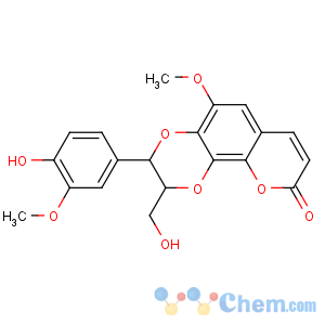 CAS No:76948-72-6 9H-Pyrano[2,3-f]-1,4-benzodioxin-9-one,2,3-dihydro-3-(4-hydroxy-3-methoxyphenyl)-2-(hydroxymethyl)-5-methoxy-,(2R,3R)-rel-