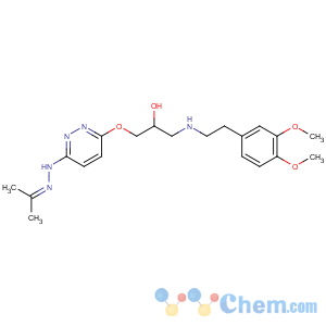 CAS No:76953-65-6 1-[2-(3,<br />4-dimethoxyphenyl)ethylamino]-3-[6-(2-propan-2-ylidenehydrazinyl)<br />pyridazin-3-yl]oxypropan-2-ol