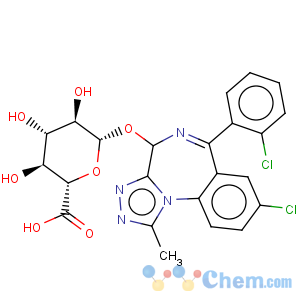 CAS No:76960-93-5 b-D-Glucopyranosiduronic acid,8-chloro-6-(2-chlorophenyl)-1-methyl-4H-[1,2,4]triazolo[4,3-a][1,4]benzodiazepin-4-yl(9CI)