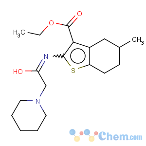 CAS No:76981-89-0 ethyl 5-methyl-2-[(piperidin-1-ylacetyl)amino]-4,5,6,7-tetrahydro-1-benzothiophene-3-carboxylate
