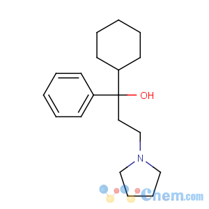 CAS No:77-37-2 1-cyclohexyl-1-phenyl-3-pyrrolidin-1-ylpropan-1-ol