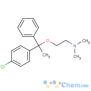 CAS No:77-38-3 2-[1-(4-chlorophenyl)-1-phenylethoxy]-N,N-dimethylethanamine