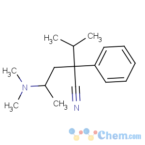 CAS No:77-51-0 4-(dimethylamino)-2-phenyl-2-propan-2-ylpentanenitrile