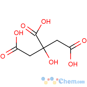 CAS No:77-92-9 2-hydroxypropane-1,2,3-tricarboxylic acid