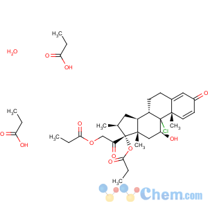 CAS No:77011-63-3 Pregna-1,4-diene-3,20-dione,9-chloro-11-hydroxy-16-methyl-17,21-bis(1-oxopropoxy)-, hydrate (1:1), (11b,16b)-