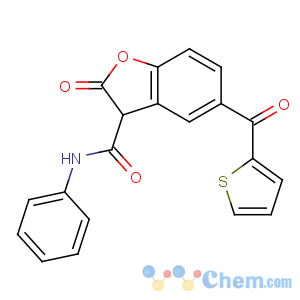 CAS No:77210-26-5 2-oxo-N-phenyl-5-(thiophene-2-carbonyl)-3H-1-benzofuran-3-carboxamide