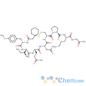 CAS No:77327-45-8 Glycinamide,N-[(1-mercaptocyclohexyl)acetyl]-O-methyl-L-tyrosyl-L-isoleucyl-L-glutaminyl-L-asparaginyl-L-cysteinyl-L-prolyl-L-ornithyl-,cyclic (1®