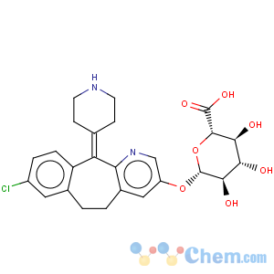 CAS No:774538-89-5 b-D-Glucopyranosiduronic acid,8-chloro-6,11-dihydro-11-(4-piperidinylidene)-5H-benzo[5,6]cyclohepta[1,2-b]pyridin-3-yl