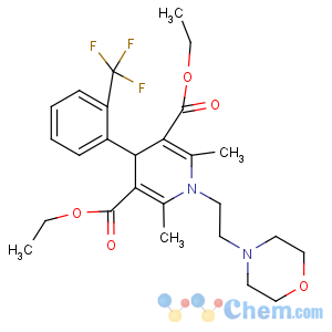 CAS No:77590-96-6 diethyl<br />2,<br />6-dimethyl-1-(2-morpholin-4-ylethyl)-4-[2-(trifluoromethyl)phenyl]-4H-<br />pyridine-3,5-dicarboxylate