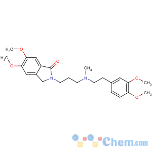 CAS No:77862-92-1 2-[3-[2-(3,4-dimethoxyphenyl)ethyl-methylamino]propyl]-5,<br />6-dimethoxy-3H-isoindol-1-one