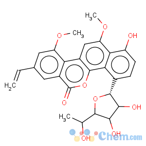 CAS No:77879-90-4 6H-Benzo[d]naphtho[1,2-b]pyran-6-one,4-(6-deoxy-a-D-galactofuranosyl)-8-ethenyl-1-hydroxy-10,12-dimethoxy-