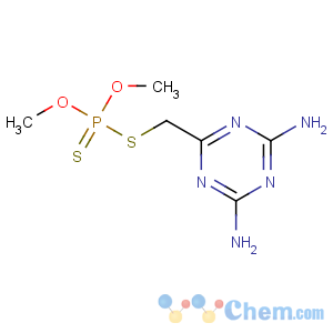 CAS No:78-57-9 6-(dimethoxyphosphinothioylsulfanylmethyl)-1,3,5-triazine-2,4-diamine