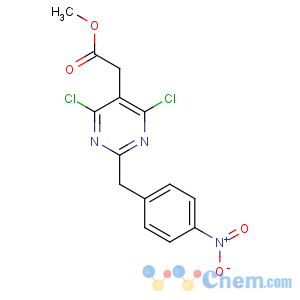 CAS No:780763-92-0 methyl 2-[4,6-dichloro-2-[(4-nitrophenyl)methyl]pyrimidin-5-yl]acetate