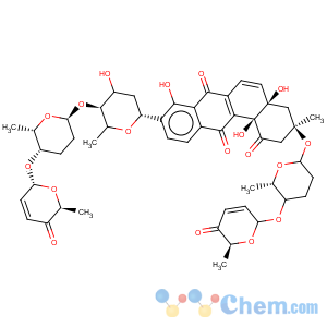 CAS No:78164-00-8 Benz[a]anthracene-1,7,12(2H)-trione,9-[2,6-dideoxy-4-O-[(2S,5S,6S)-5-[[(2R,6S)-5,6-dihydro-6-methyl-5-oxo-2H-pyran-2-yl]oxy]tetrahydro-6-methyl-2H-pyran-2-yl]-b-D-arabino-hexopyranosyl]-3-[[(2S,5S,6S)-5-[[(2R,6S)-5,6-dihydro-6-methyl-5-oxo-2H-pyran-2-yl]oxy]tetrahydro-6-methyl-2H-pyran-2-yl]oxy]-3,4,4a,12b-tetrahydro-4a,8,12b-trihydroxy-3-methyl-,(3R,4aR,12aS)- (9CI)
