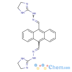 CAS No:78186-34-2 N-[(E)-[10-[(E)-(4,<br />5-dihydro-1H-imidazol-2-ylhydrazinylidene)methyl]anthracen-9-yl]<br />methylideneamino]-4,5-dihydro-1H-imidazol-2-amine