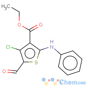 CAS No:78267-24-0 3-Thiophenecarboxylicacid, 4-chloro-5-formyl-2-(phenylamino)-, ethyl ester