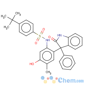CAS No:783324-18-5 Benzenesulfonamide,N-[2-(2,3-dihydro-2-oxo-3-phenyl-1H-indol-3-yl)-5-hydroxy-4-methylphenyl]-4-(1,1-dimethylethyl)-