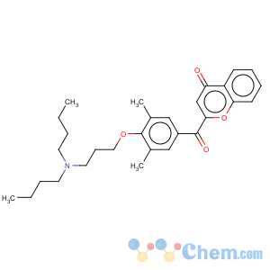 CAS No:78371-66-1 4H-1-Benzopyran-4-one,2-[4-[3-(dibutylamino)propoxy]-3,5-dimethylbenzoyl]-