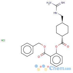 CAS No:78718-25-9 Benzoic acid,2-[[[trans-4-[[(aminoiminomethyl)amino]methyl]cyclohexyl]carbonyl]oxy]-,phenylmethyl ester, monohydrochloride (9CI)