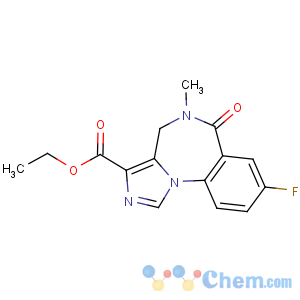 CAS No:78755-81-4 ethyl<br />8-fluoro-5-methyl-6-oxo-4H-imidazo[1,5-a][1,<br />4]benzodiazepine-3-carboxylate