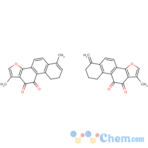 CAS No:79483-68-4 Phenanthro(1,2-b)furan-10,11-dione, 8,9-dihydro-1,6-dimethyl-, mixt. with 6,7,8,9-tetrahydro-1-methyl-6-methylenephenanthro(1,2-b)furan-10,11-dione