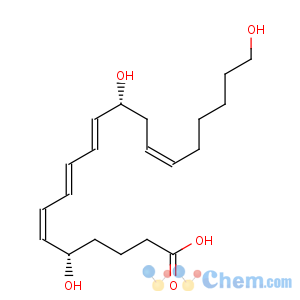 CAS No:79516-82-8 6,8,10,14-Eicosatetraenoicacid, 5,12,20-trihydroxy-, (5S,6Z,8E,10E,12R,14Z)-