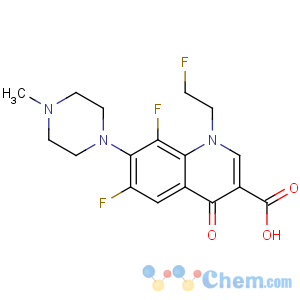 CAS No:79660-72-3 6,<br />8-difluoro-1-(2-fluoroethyl)-7-(4-methylpiperazin-1-yl)-4-oxoquinoline-<br />3-carboxylic acid